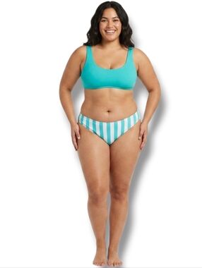 Stoney Clover Lane x Target Blue & White Striped Bikini Bottoms 2X NWT